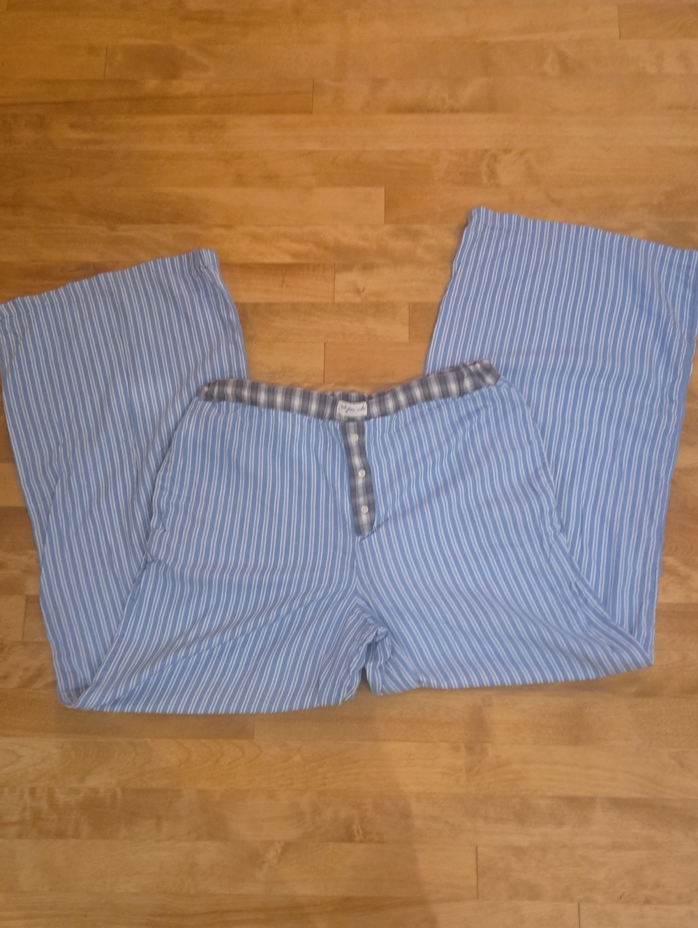 Blue Pinstripe Womens Lounge Pants
